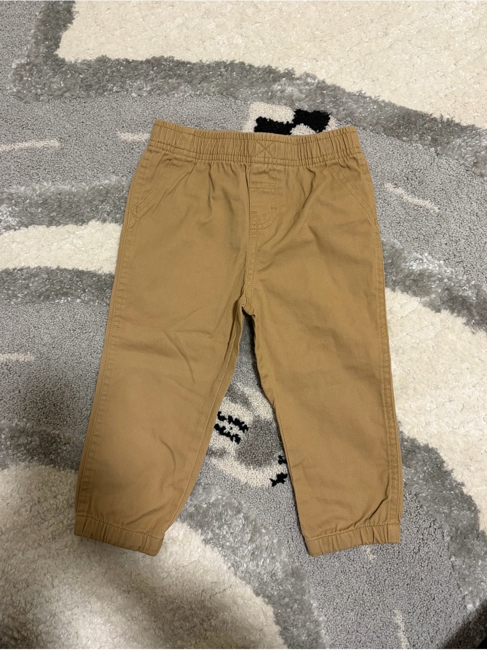 Kids Elastic Waist Tan Pants AND Shorts